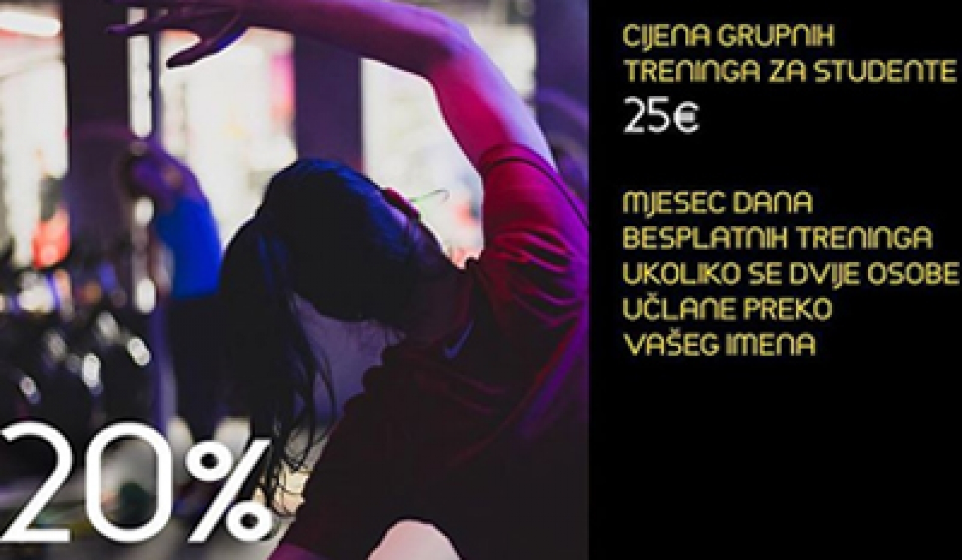 Ako si student i želi&scaron; da trenira&scaron;, onda imamo super ponudu za tebe!
